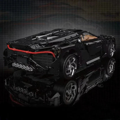 remote control brick supercar kit with sculpted hypercar bodywork, 1:8 motorized building blocks model car gift for car lovers
