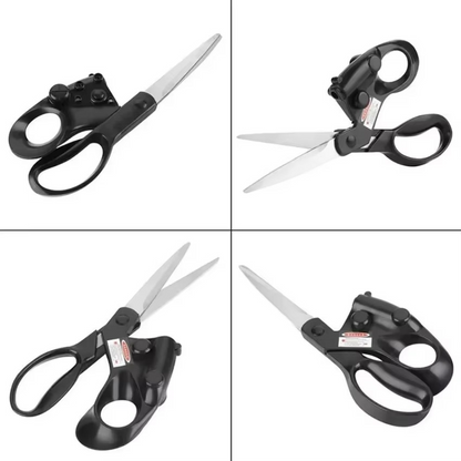 Professional Laser Shears: Durable Stainless Steel Blades & Built-in Guide for Perfect Straight Cuts in Any Craft