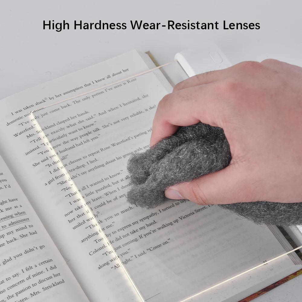 2-in-1 LED book light and night light USB rechargeable with timer for bedside reading Pink & White