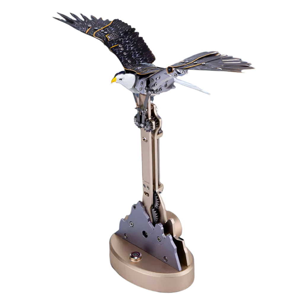 liberty wings 3d mechanical bald eagle model kit motorized flapping wings stainless steel adult builder