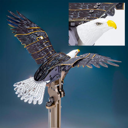 bald eagle 3d metal puzzle model kit 240 piece stainless steel mechanical sculpture for adult collectors