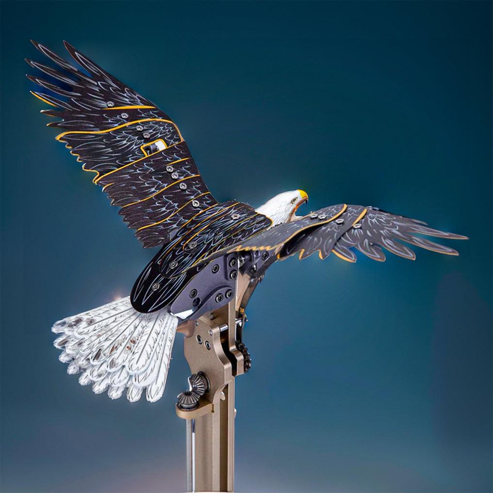 mechanical eagle metal model kit with flapping wing action stainless steel adult diy assembly project