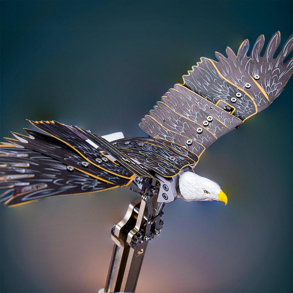 bald eagle 3d metal puzzle model kit 240 piece stainless steel mechanical sculpture for adult collectors
