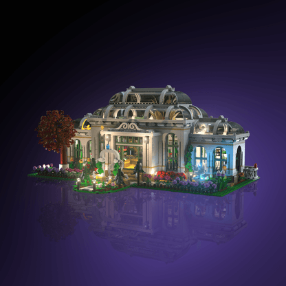 lighting kit for lego the botanical garden adds illuminated victorian glasshouse detail for shelf display