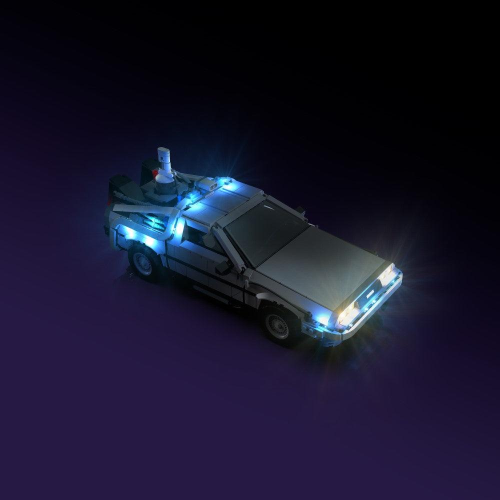 LED upgrade for LEGO Back to the Future Time Machine display piece for collectors fans and adult builders gift idea birthday christmas