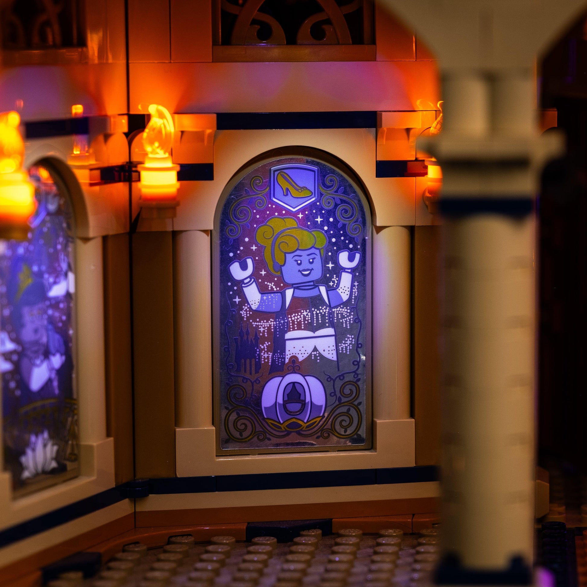 LEGO Disney Castle accessory LED lighting USB or 3 AAA battery 30 to 60 minute install glowing display upgrade