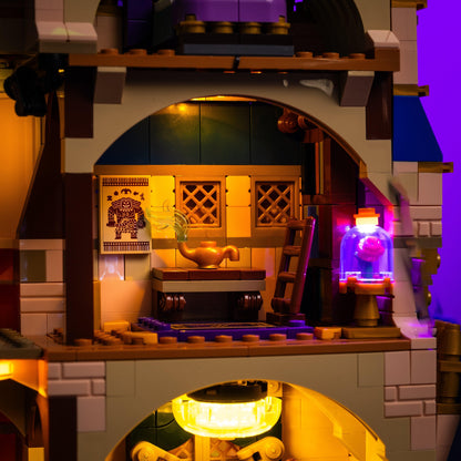 LED light kit for LEGO Disney Castle model with USB and battery powered glow upgrade for adult builders display