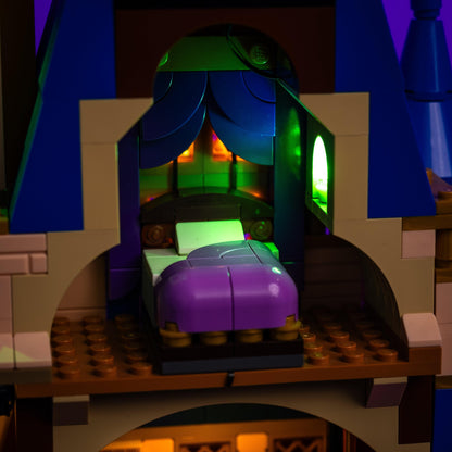 LEGO Disney Castle compatible LED kit with color-coded lights pre-cut wires tool-free install and reversible setup