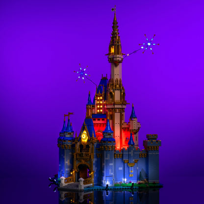 LEGO Disney Castle compatible LED kit with color-coded lights pre-cut wires tool-free install and reversible setup