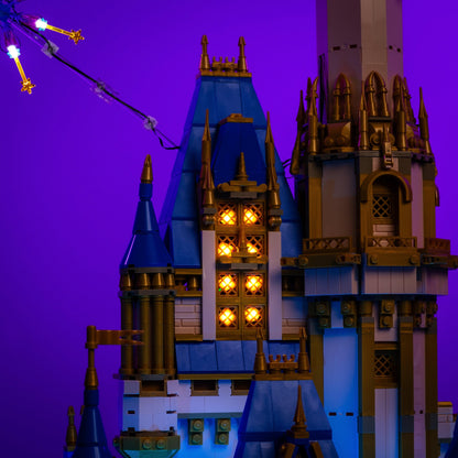 LEGO Disney Castle accessory LED lighting USB or 3 AAA battery 30 to 60 minute install glowing display upgrade