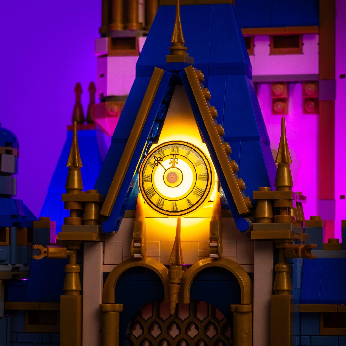 LED light kit for LEGO Disney Castle model with USB and battery powered glow upgrade for adult builders display