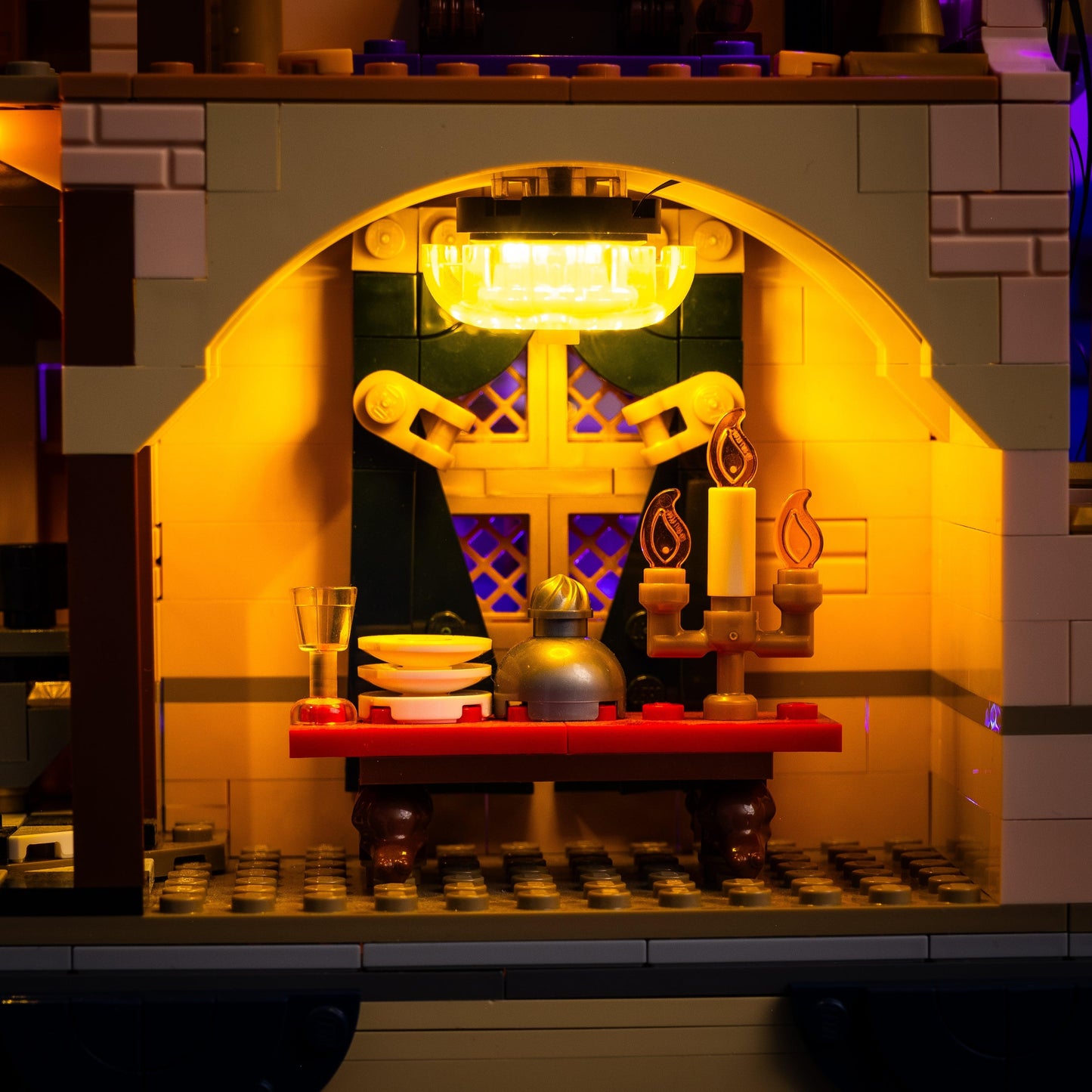 LEGO Disney Castle compatible LED kit with color-coded lights pre-cut wires tool-free install and reversible setup