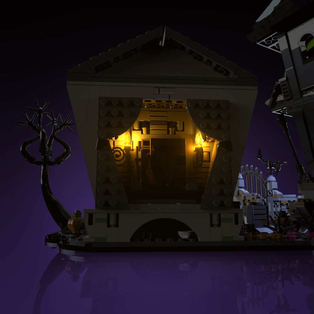 LED light kit for LEGO Disney Tim Burton The Nightmare Before Christmas model with USB and battery powered glow upgrade for adult builders display