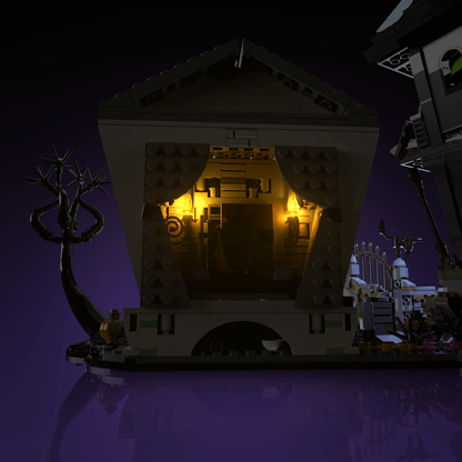 LED light kit for LEGO Disney Tim Burton The Nightmare Before Christmas model with USB and battery powered glow upgrade for adult builders display