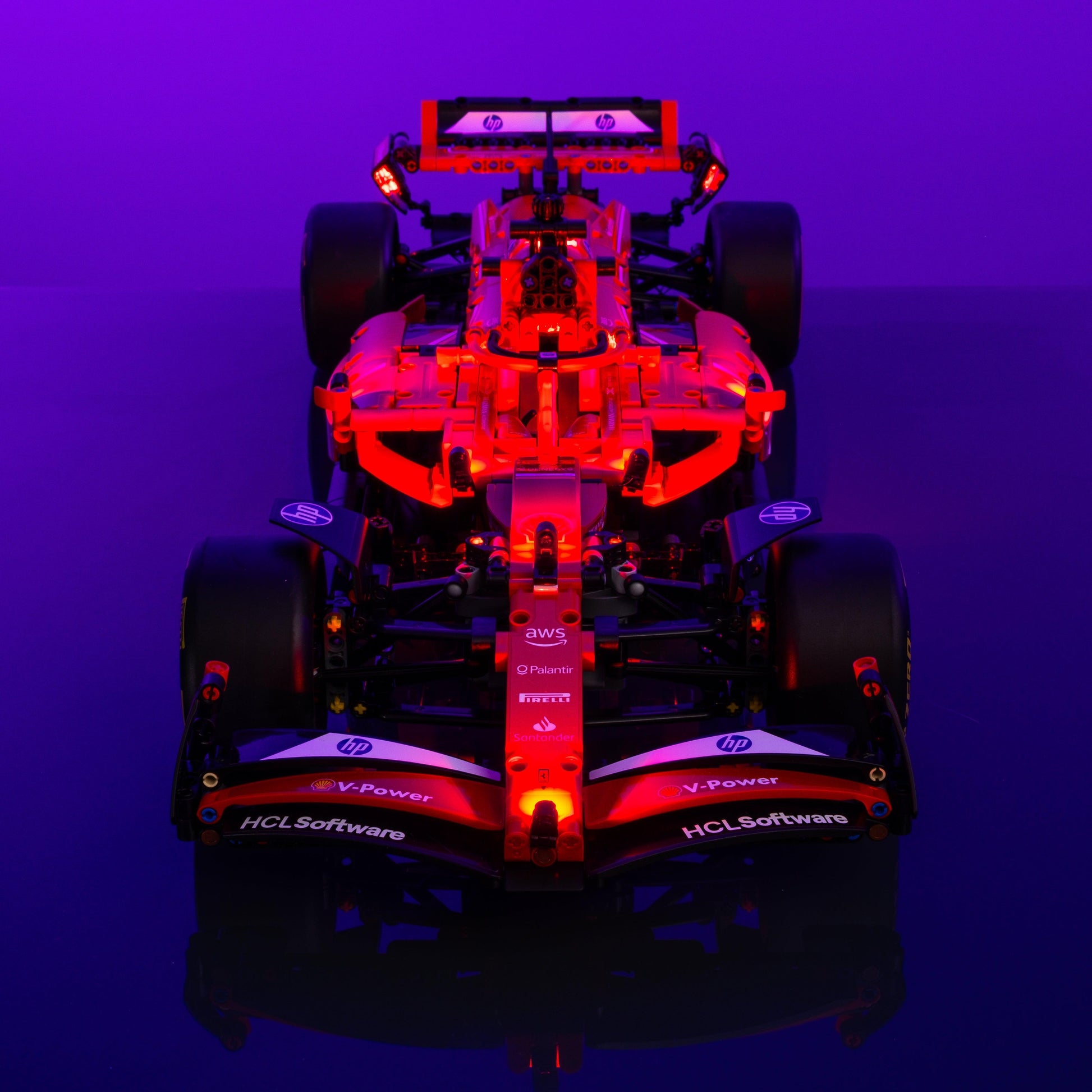 LEGO Ferrari SF-24 F1 Car compatible LED kit with color-coded lights pre-cut wires tool-free install and reversible setup