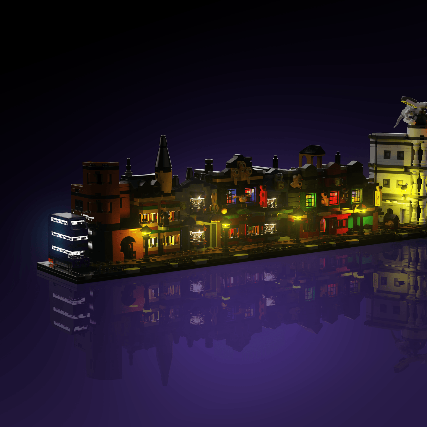 LEGO Harry Potter Diagon Alley Wizarding Shops accessory LED lighting USB or 3 AAA battery 30 to 60 minute install glowing display upgrade