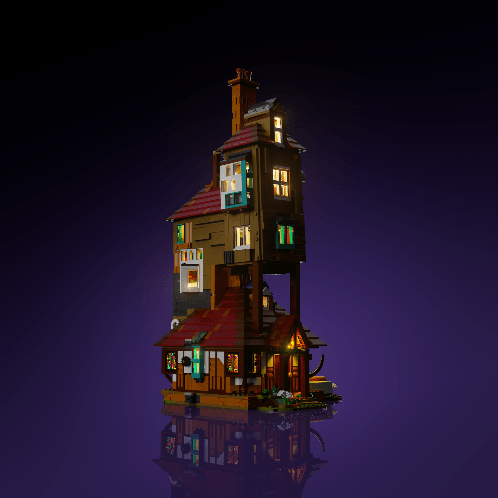 LEGO Harry Potter The Burrow - Collectors' Edition compatible LED kit with color-coded lights pre-cut wires tool-free install and reversible setup
