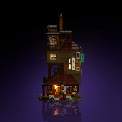 LED light kit for LEGO Harry Potter The Burrow - Collectors' Edition model with USB and battery powered glow upgrade for adult builders display