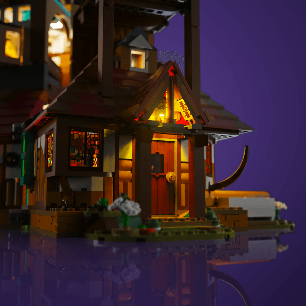 LEGO Harry Potter The Burrow - Collectors' Edition compatible LED kit with color-coded lights pre-cut wires tool-free install and reversible setup