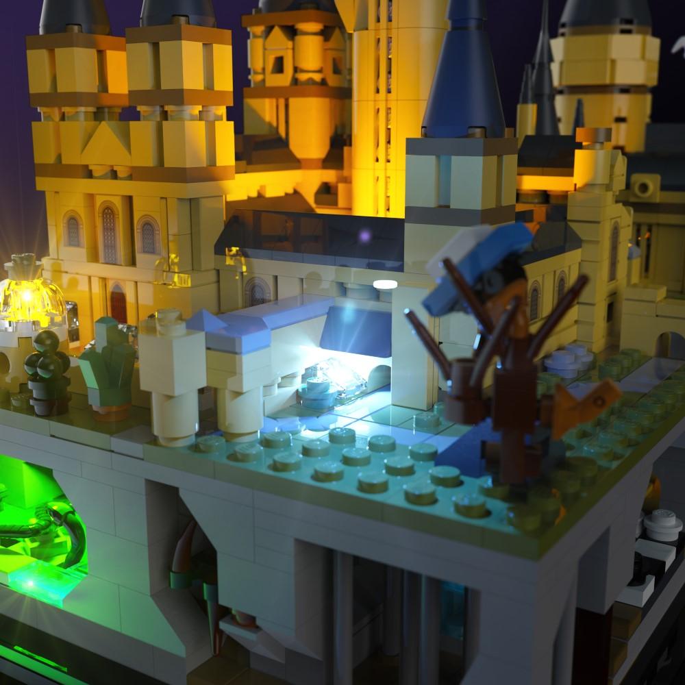 LED upgrade for LEGO Hogwarts Castle & Grounds display piece for collectors fans and adult builders gift idea birthday christmas