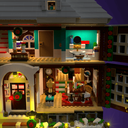 LED light kit for LEGO Home Alone model with USB and battery powered glow upgrade for adult builders display