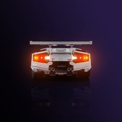 LEGO Lamborghini Countach 5000 Quattrovalvole compatible LED kit with color-coded lights pre-cut wires tool-free install and reversible setup