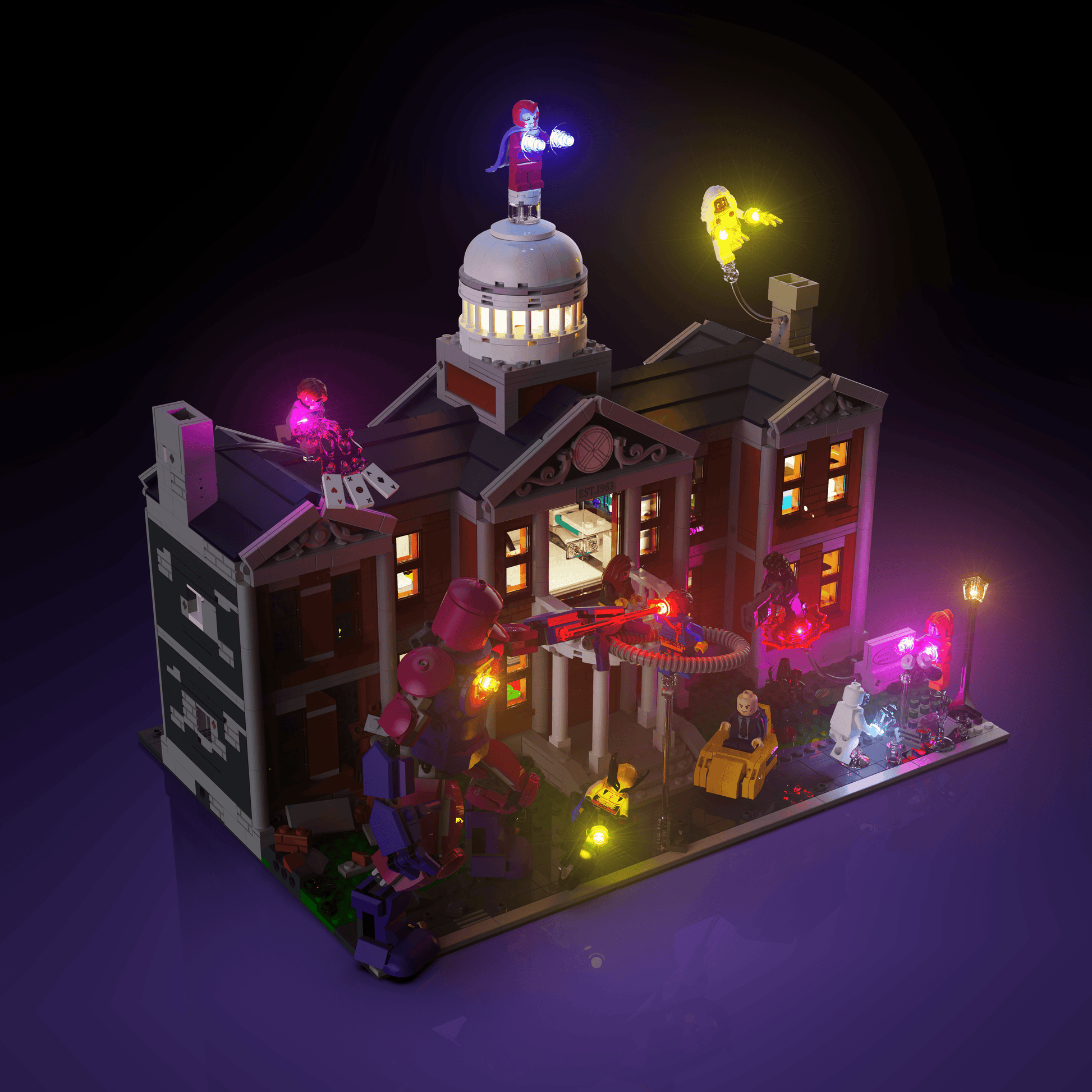 LED upgrade for LEGO Marvel X-Men: The Mansion display piece for collectors fans and adult builders gift idea birthday christmas