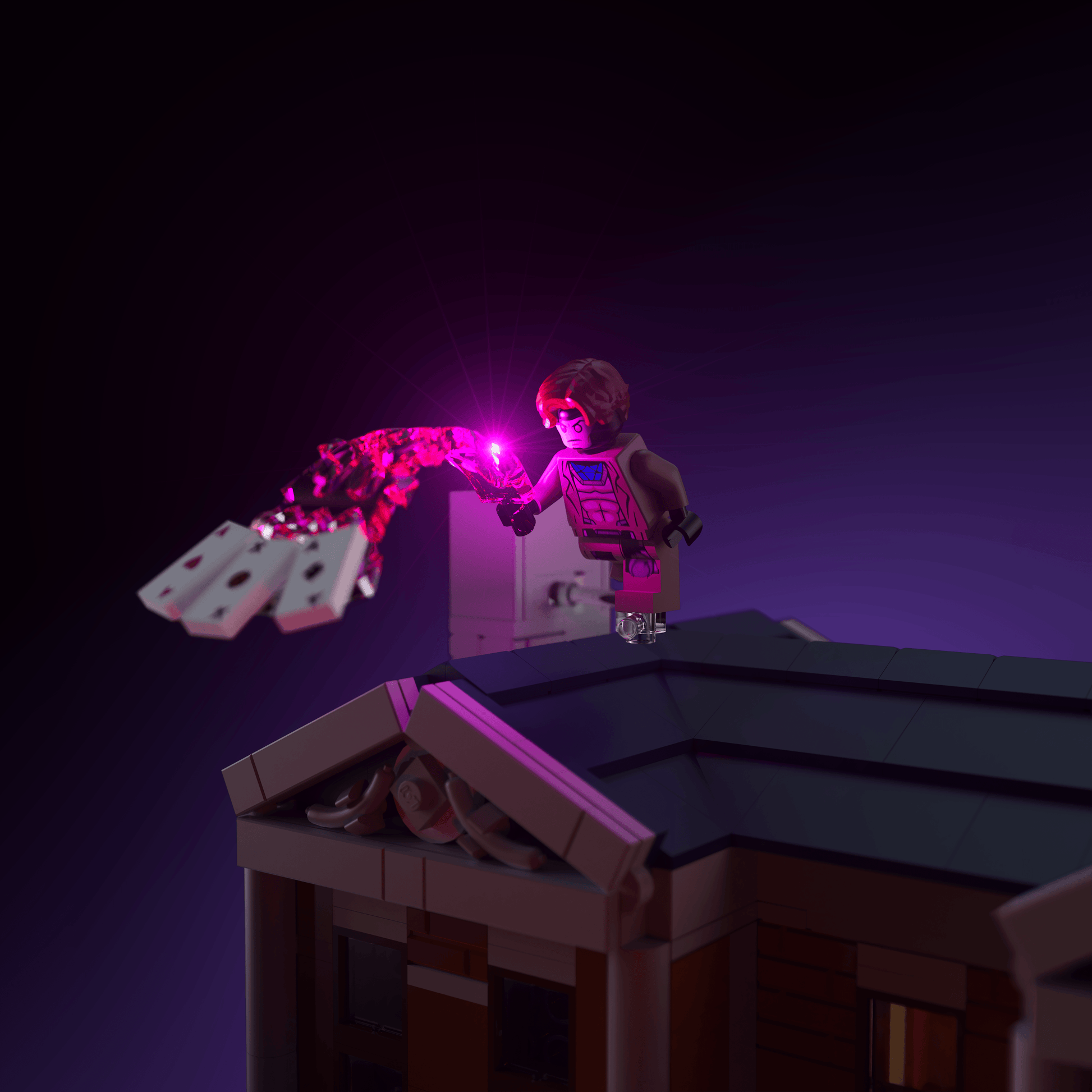 lighting kit for LEGO Marvel X-Men: The Mansion adds illuminated windows interiors and detail to the finished build for shelf display