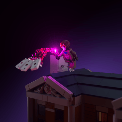 lighting kit for LEGO Marvel X-Men: The Mansion adds illuminated windows interiors and detail to the finished build for shelf display