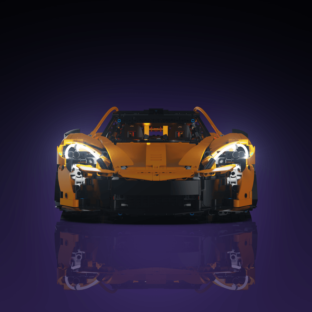 LED light kit for LEGO McLaren P1 Supercar model with USB and battery powered glow upgrade for adult builders display