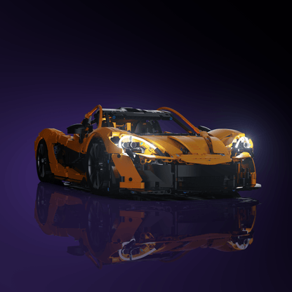lighting kit for LEGO McLaren P1 Supercar adds illuminated windows interiors and detail to the finished build for shelf display