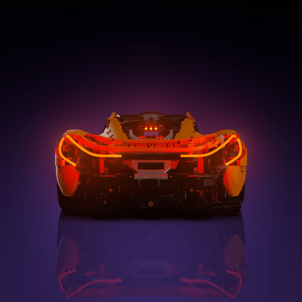 LEGO McLaren P1 Supercar compatible LED kit with color-coded lights pre-cut wires tool-free install and reversible setup