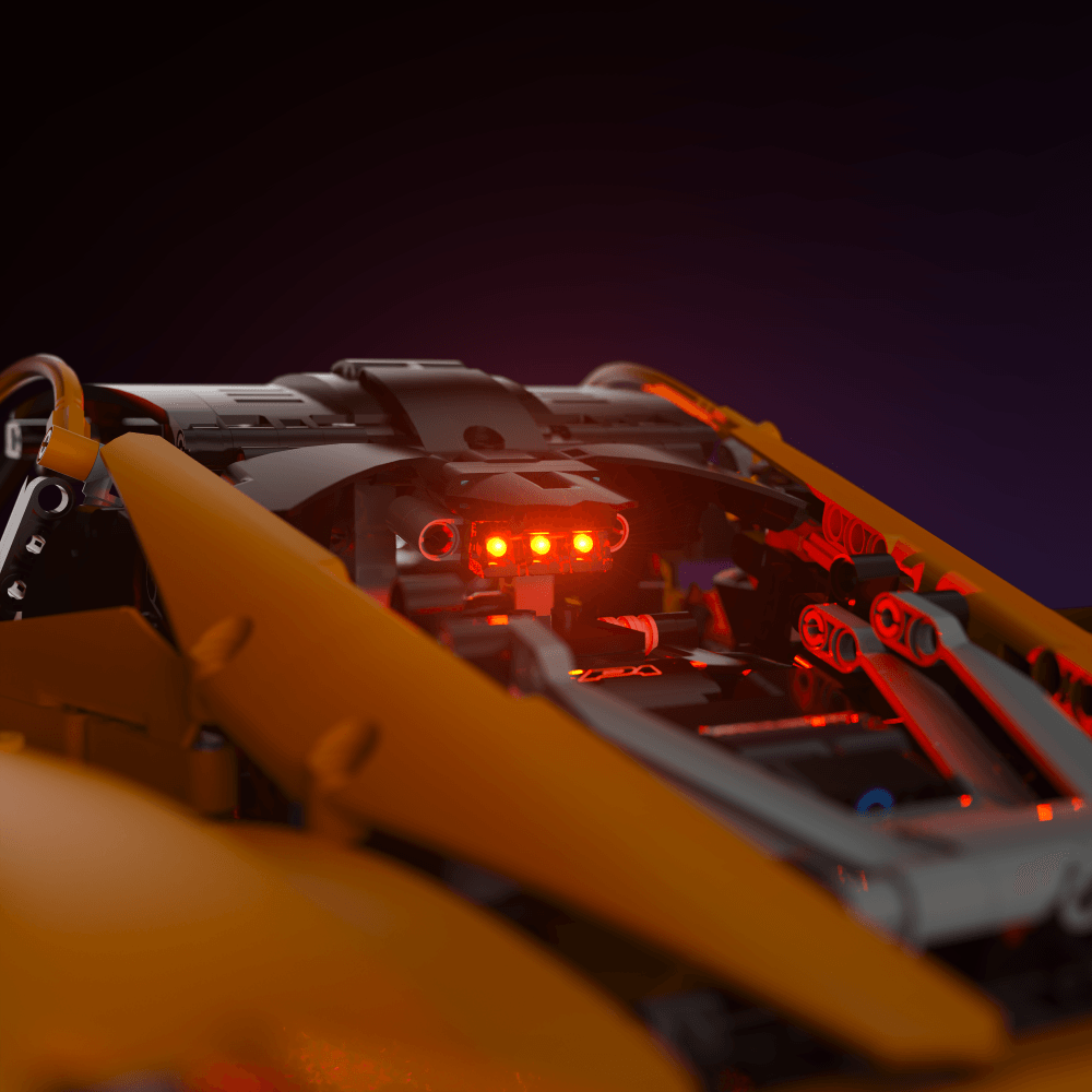 LED light kit for LEGO McLaren P1 Supercar model with USB and battery powered glow upgrade for adult builders display