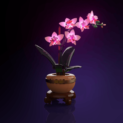 LEGO Mini Orchid accessory LED lighting USB or 3 AAA battery 30 to 60 minute install glowing display upgrade