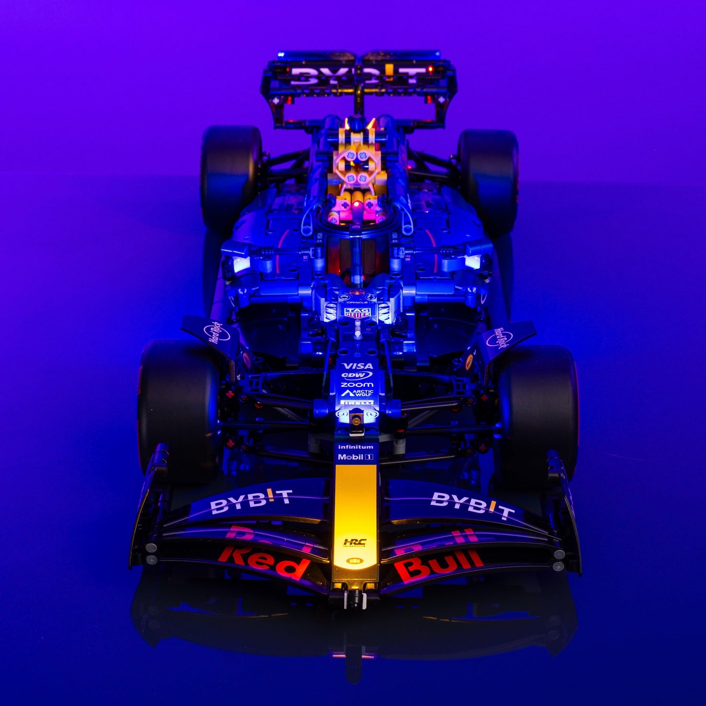 LED light kit for LEGO Oracle Red Bull Racing RB20 F1 Car model with USB and battery powered glow upgrade for adult builders display