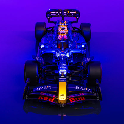 LED light kit for LEGO Oracle Red Bull Racing RB20 F1 Car model with USB and battery powered glow upgrade for adult builders display