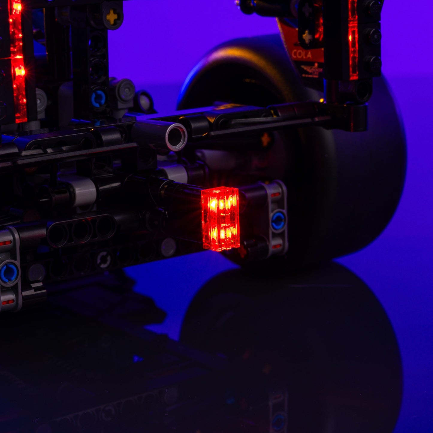 LEGO Oracle Red Bull Racing RB20 F1 Car compatible LED kit with color-coded lights pre-cut wires tool-free install and reversible setup