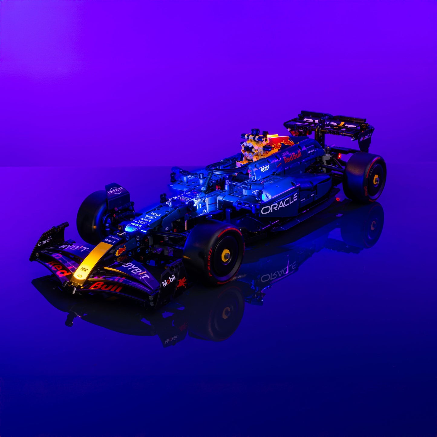 LED light kit for LEGO Oracle Red Bull Racing RB20 F1 Car model with USB and battery powered glow upgrade for adult builders display
