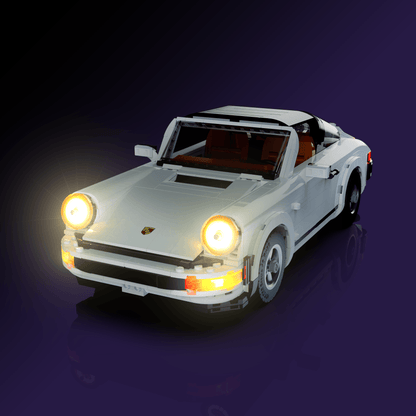 LED light kit for LEGO Porsche 911 model with USB and battery powered glow upgrade for adult builders display