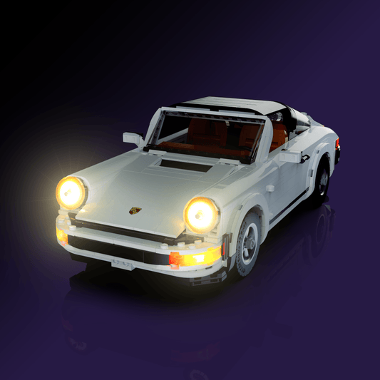 LED light kit for LEGO Porsche 911 model with USB and battery powered glow upgrade for adult builders display