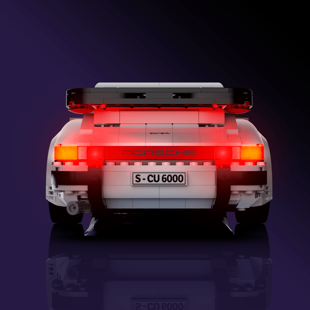 LEGO Porsche 911 compatible LED kit with color-coded lights pre-cut wires tool-free install and reversible setup