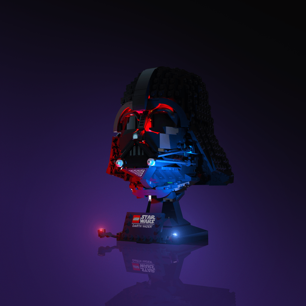 LED upgrade for LEGO Star Wars Darth Vader Helmet display piece for collectors fans and adult builders gift idea birthday christmas