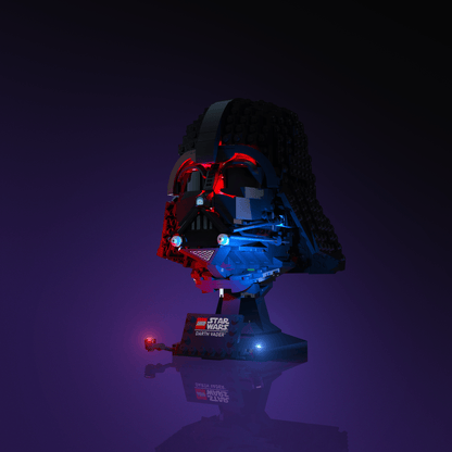 LED upgrade for LEGO Star Wars Darth Vader Helmet display piece for collectors fans and adult builders gift idea birthday christmas