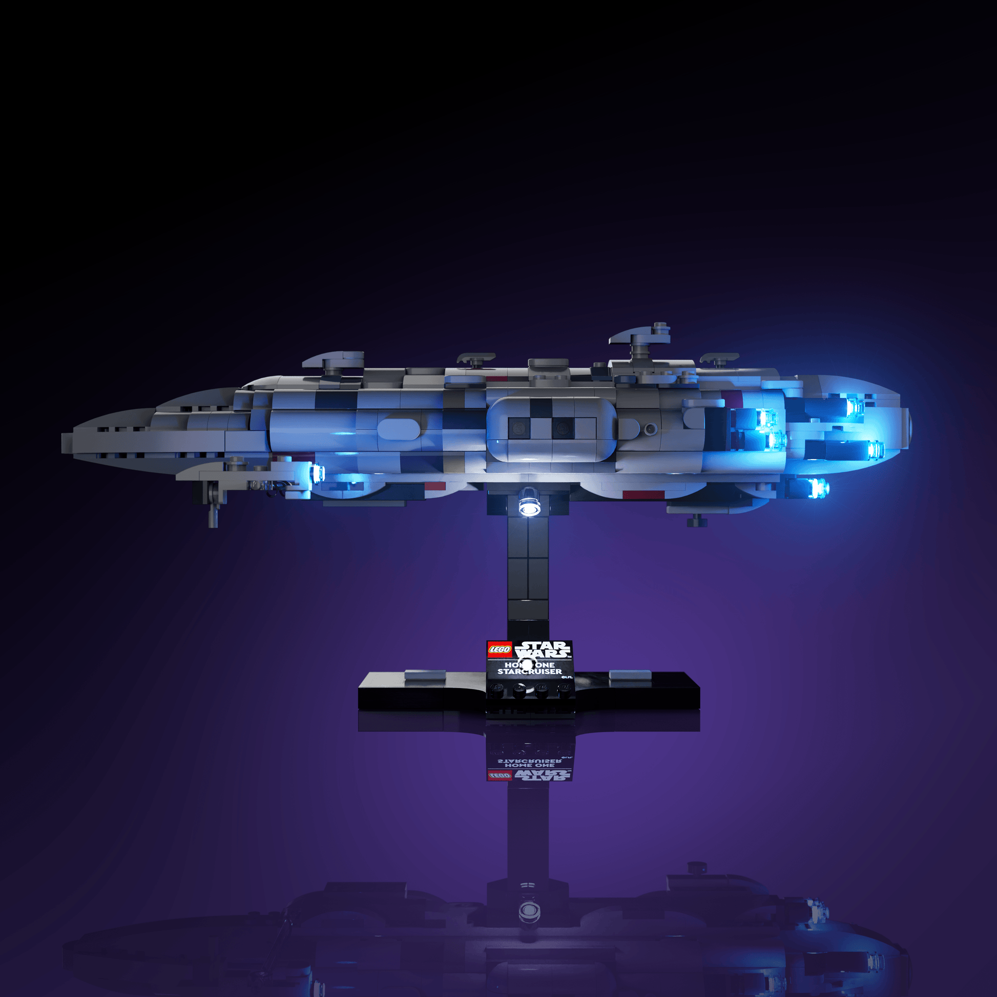 LEGO Star Wars Home One Starcruiser accessory LED lighting USB or 3 AAA battery 30 to 60 minute install glowing display upgrade