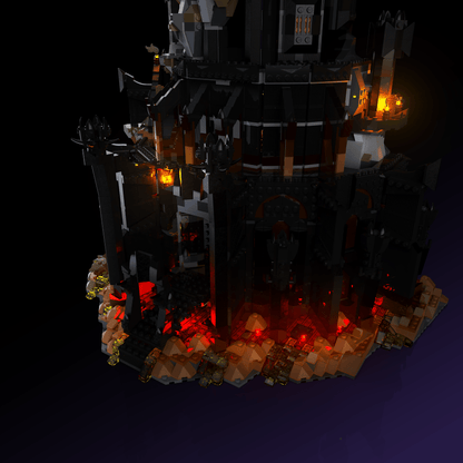 LED upgrade for LEGO The Lord of the Rings: Barad-dur display piece for collectors fans and adult builders gift idea birthday christmas