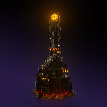 LEGO The Lord of the Rings: Barad-dur accessory LED lighting USB or 3 AAA battery 30 to 60 minute install glowing display upgrade