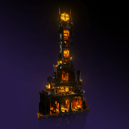 LEGO The Lord of the Rings: Barad-dur compatible LED kit with color-coded lights pre-cut wires tool-free install and reversible setup