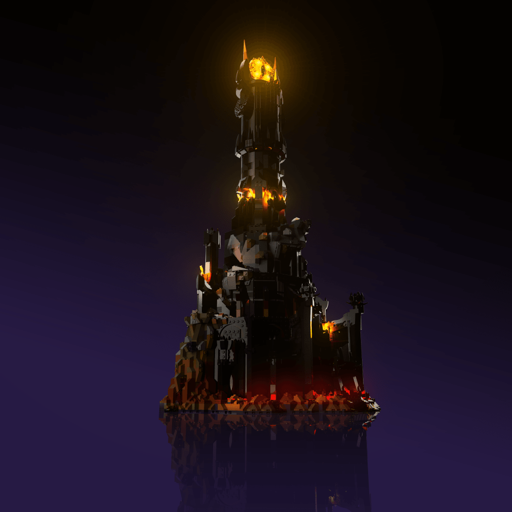 LEGO The Lord of the Rings: Barad-dur accessory LED lighting USB or 3 AAA battery 30 to 60 minute install glowing display upgrade