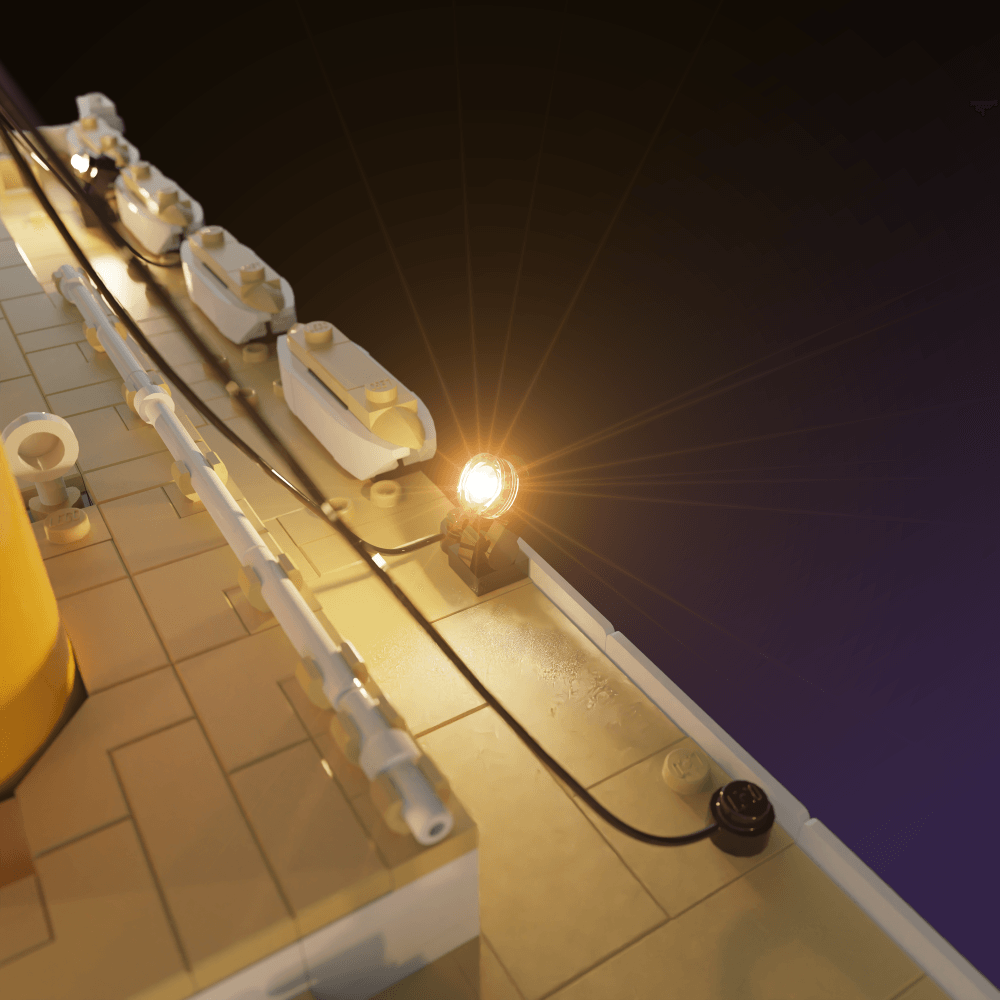 LEGO Titanic accessory LED lighting USB or 3 AAA battery 30 to 60 minute install glowing display upgrade