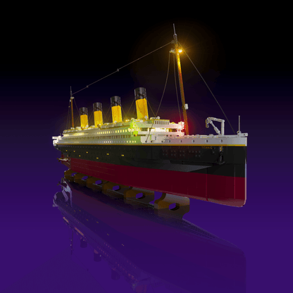 LED light kit for LEGO Titanic model with USB and battery powered glow upgrade for adult builders display